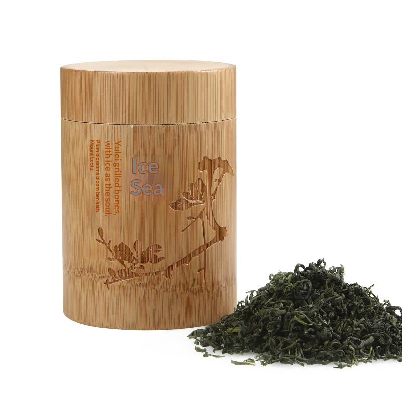 Carved Bamboo Tea Storage Box Lid Seal Tea Canister Food Spice Nut Box Organizer Kitchen Storage Jars Accessories