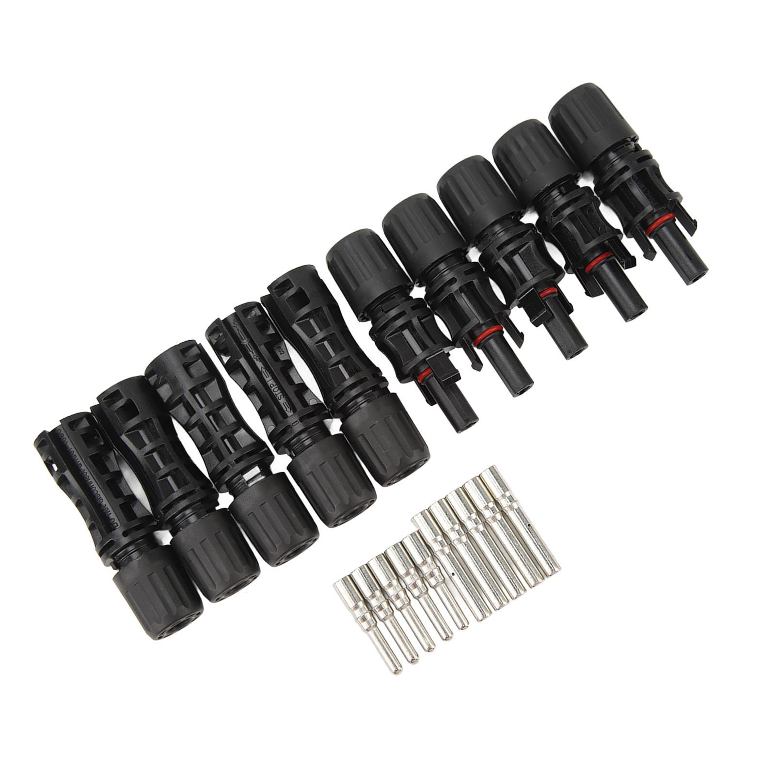 

5 Set Solar Panel Connector Male Female IP67 Waterproof 1500V 50A Voltage Resistant Photovoltaic Connector for Solar