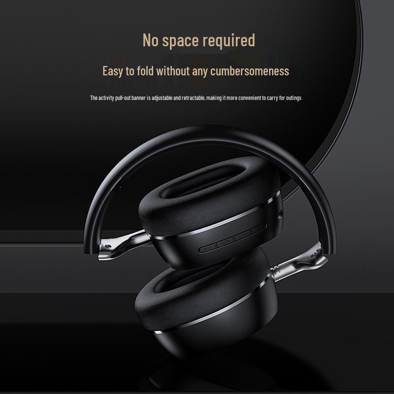 Business Style Gold Thread Over-Ear Bluetooth Headphones: High-Quality Sound for Wireless Gaming