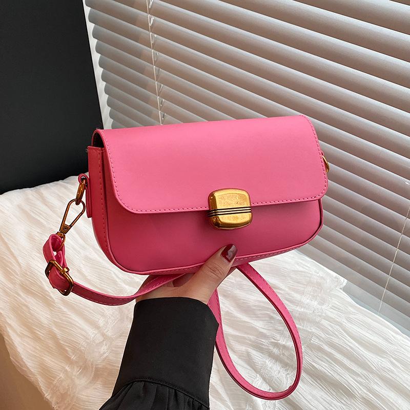 Fashion Bag Women's High Sense 2025 Early Spring New Simple Retro Casual Shoulder Bag Casual Messenger Small Square Bag
