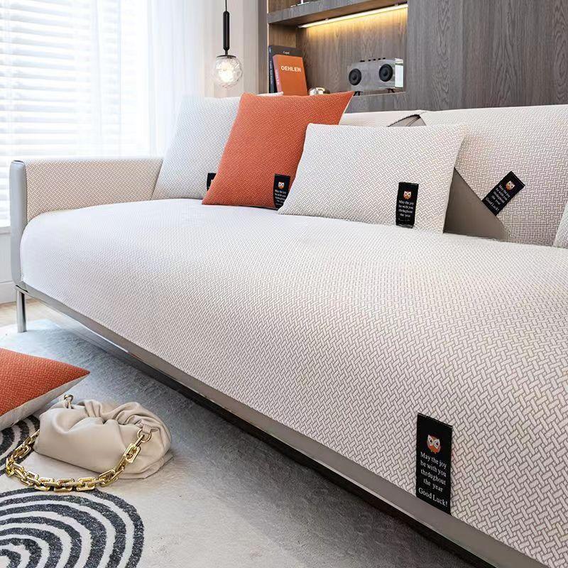 Light Luxury Chenille Sofa Cushion Four Seasons Universal Non-Slip Cushion Nordic Simple Solid Wood Sofa Cover Full Cover Cloth