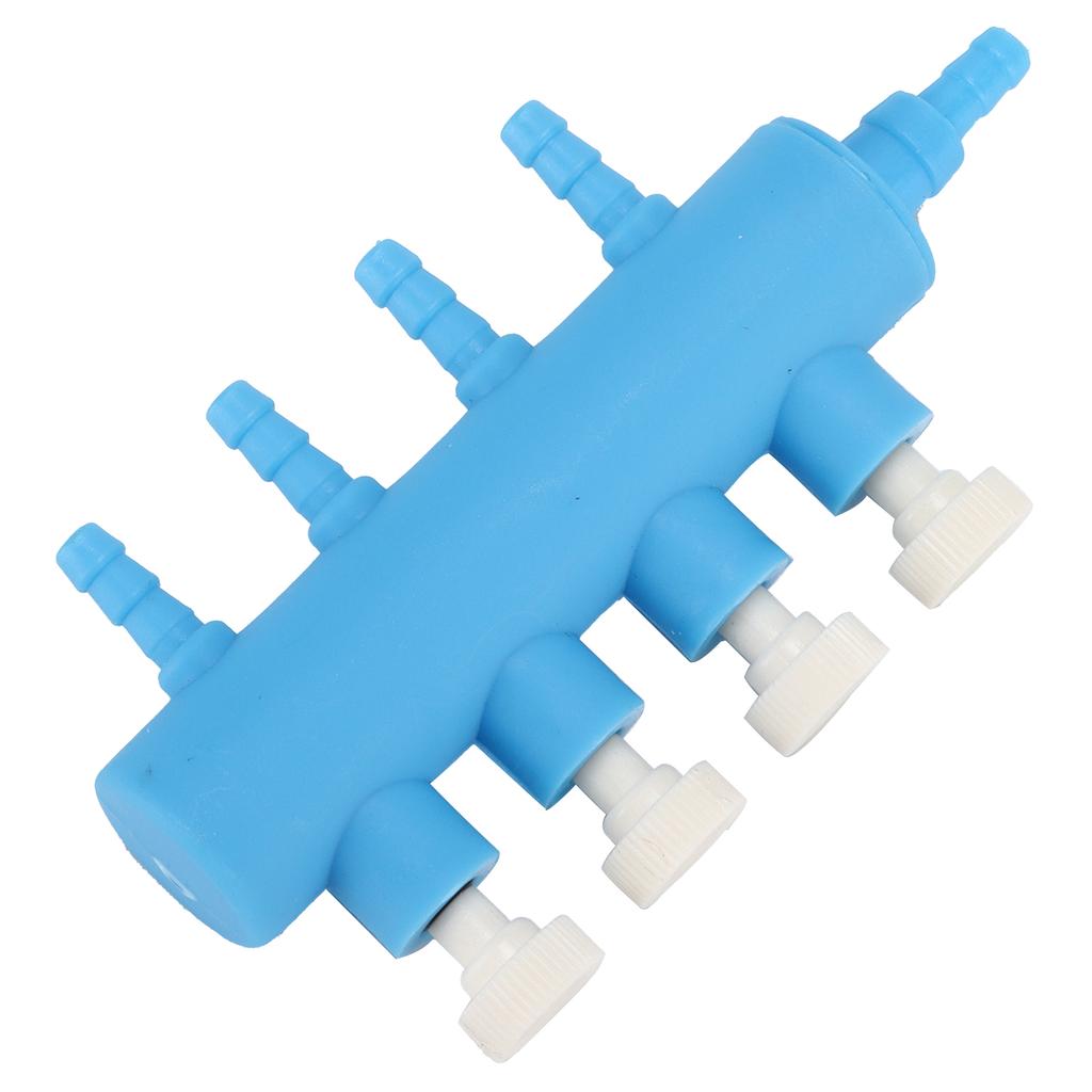 Aquarium Luftventil Einstellbarer Kunststoff Fischbecken Sauerstoff Luftstrom Verteiler für Kohlendioxid Ausrüstung