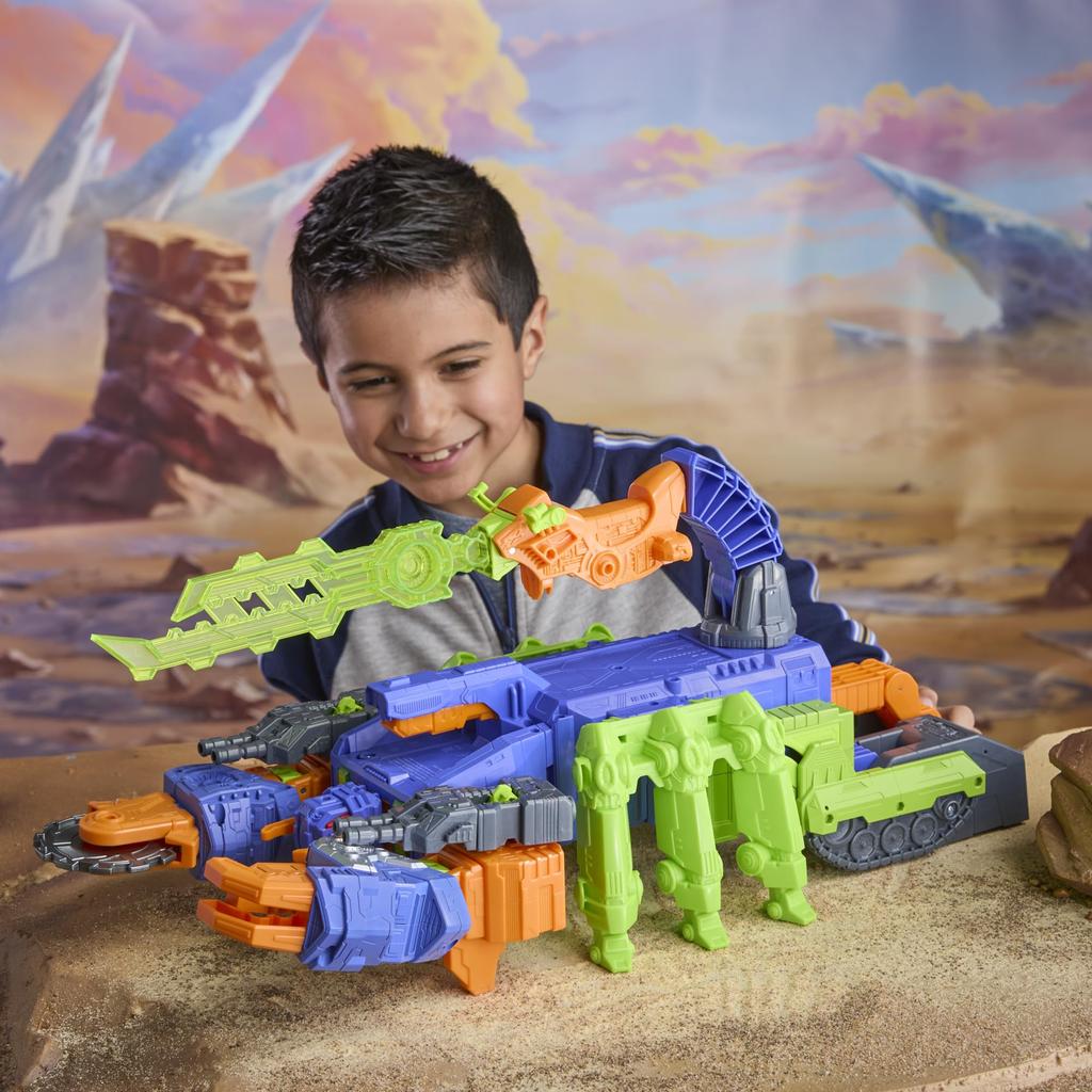 Transformers CYBERWORLD Scorponok Strike Battle Figurka Akcji Transformująca Zestaw do Zabawy ze Światłami i Zabawka Robot dla Chłopców i w wieku 6 lat i starszych Zestaw, Dźwięki,