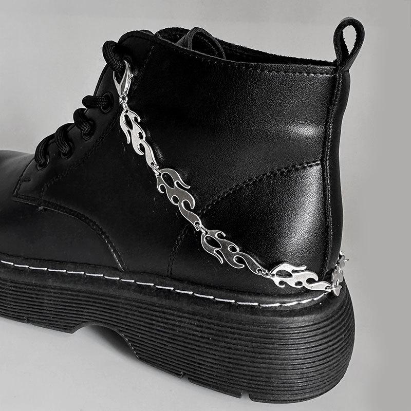 

1pc Thorned Flame Cross Shoe Chain Boots & Canvas Shoes Accessories Shoe Decoration Pendant Women Fashion Party Jewelry Gifts