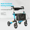 Elderly Disabled Rehabilitation Walking Assist Rollator Household Aluminum Alloy Walker Foldable Pulley Training Mobility Aid