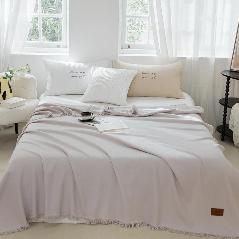 

Кисточка Чистый хлопок Летнее охлаждающее одеяло Летнее Односпальное и Двуспальное Хлопковое Летнее Одеяло для Кондиционирования 150*200cm