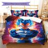 Vegito Pattern Bedding,Quilt Set Quilt Cover Pillowcase Home Birthday Gift (1 * Duvet Cover + 2 * Pillowcase, Without Core)
