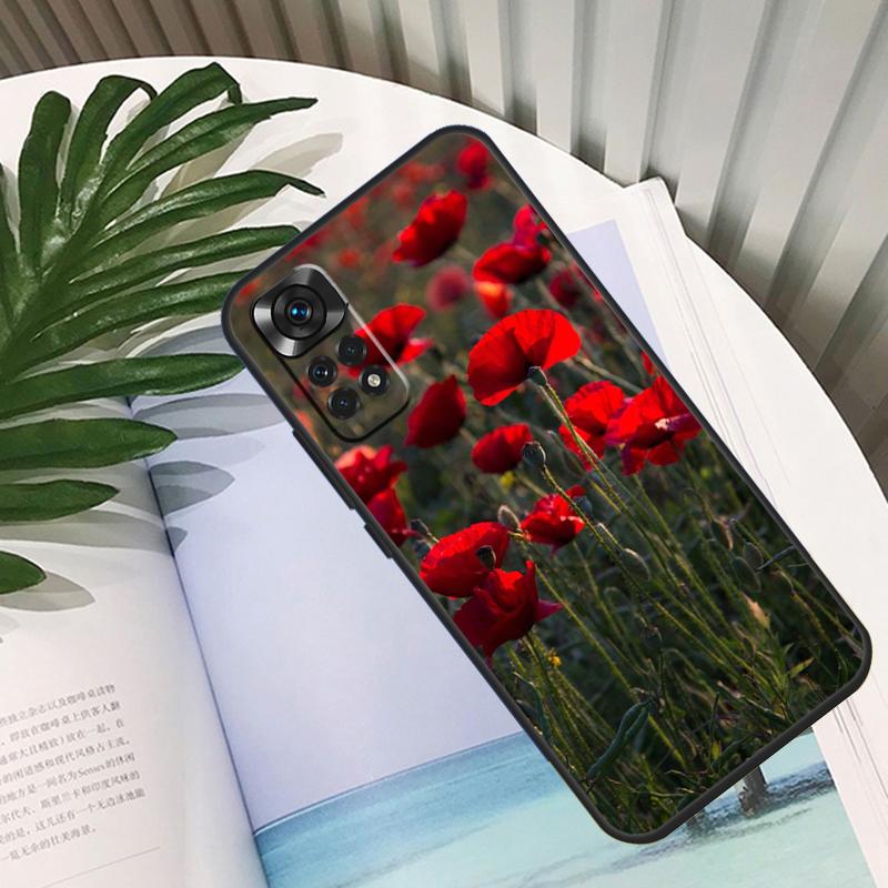 Poppy Flower Bloom For Xiaomi Redmi 10C 9C 12C 10A 9T Case For Redmi Note 12 8 9 10 11 Pro 9S 10S 11S Cover