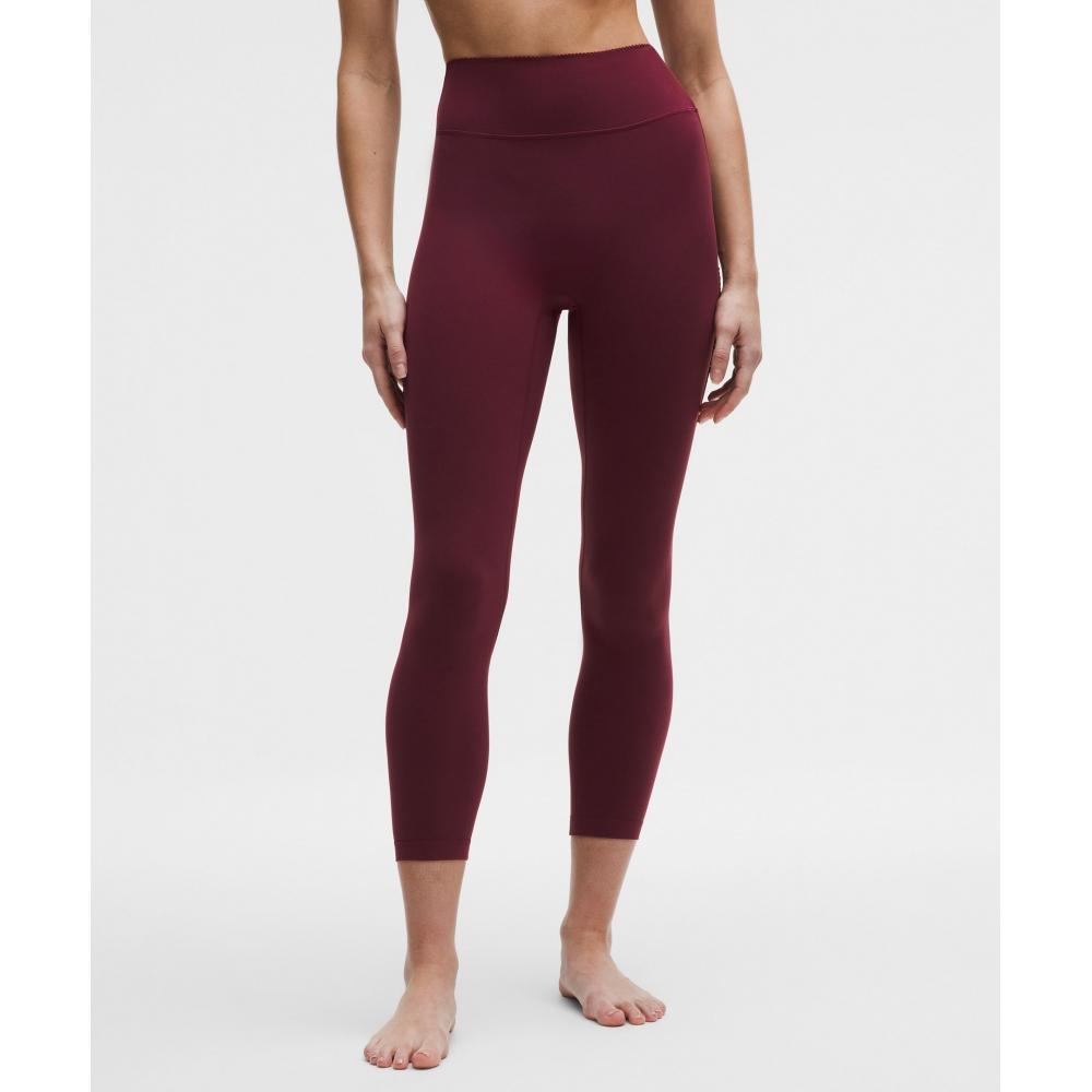 Lululemon Groove No Line High Rise Tight 25   Heart Burgundy Bay