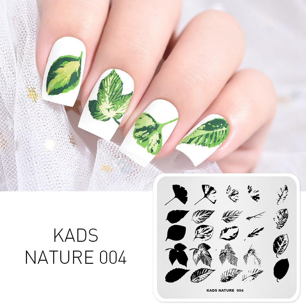 kads Nail Art Stamping Plates 63 Designs Nature Series Nail Template Stencil Plates for Nail Salon