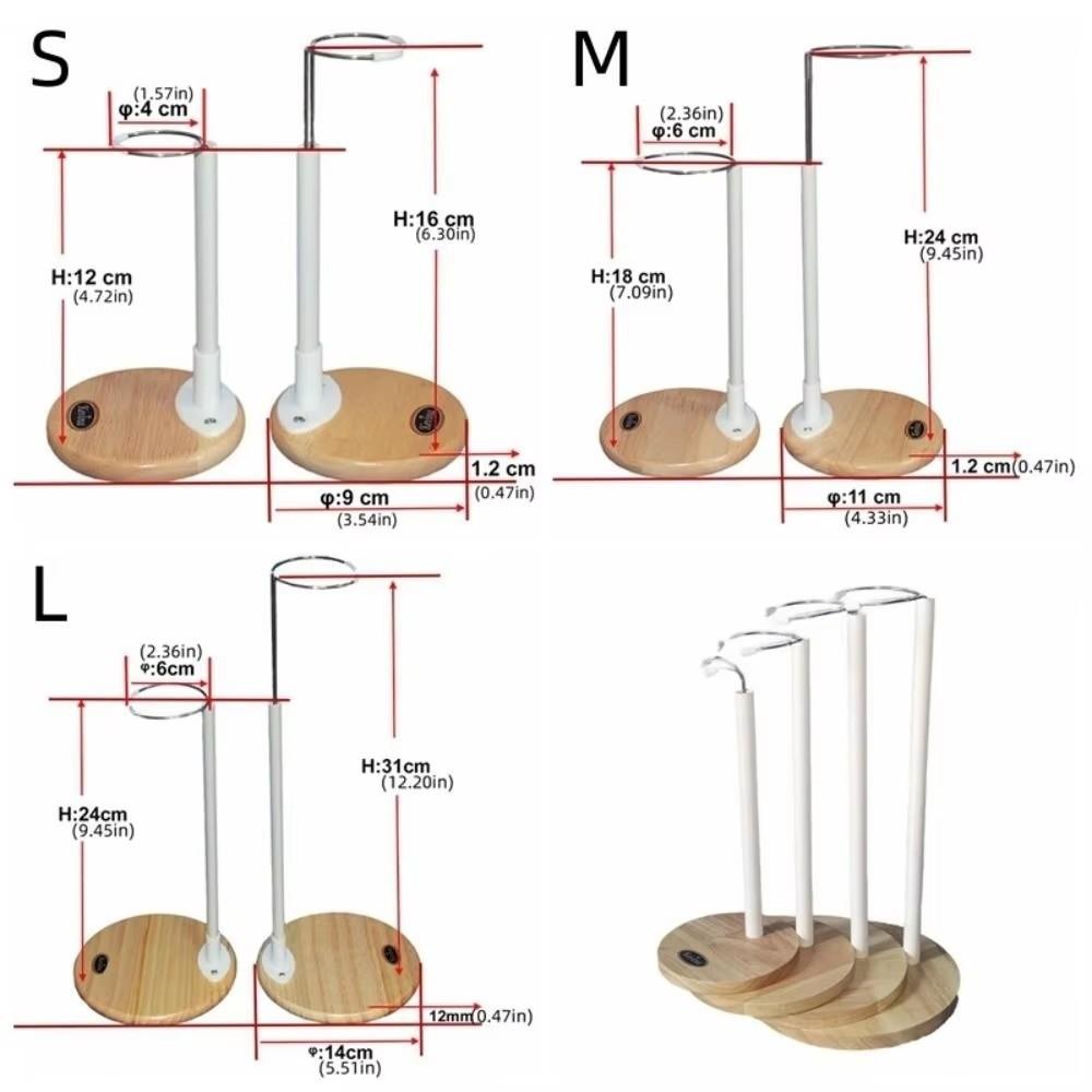 Holzbasis Puppen-Display-Halter Kunststoff-Stütze Ständer Neu Puppenständer Organizer Halterung