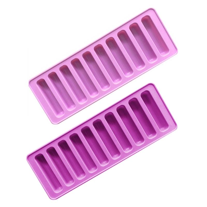  Cylinders Ice  Tray Easily Release Stick Shape Ice  Molds 10-Cavity Silicones Ice Making Tool Molds NonStick