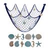 Natural Wall Decor with Colorful Shells 0 Natural - Theme Mediterranean