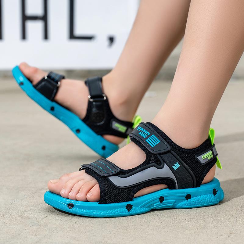 199 Manufacturers Boys Sandals 2025 New Middle-aged and Older Children Korean Version Summer Baby Children Non-slip Soft Bottom Sand