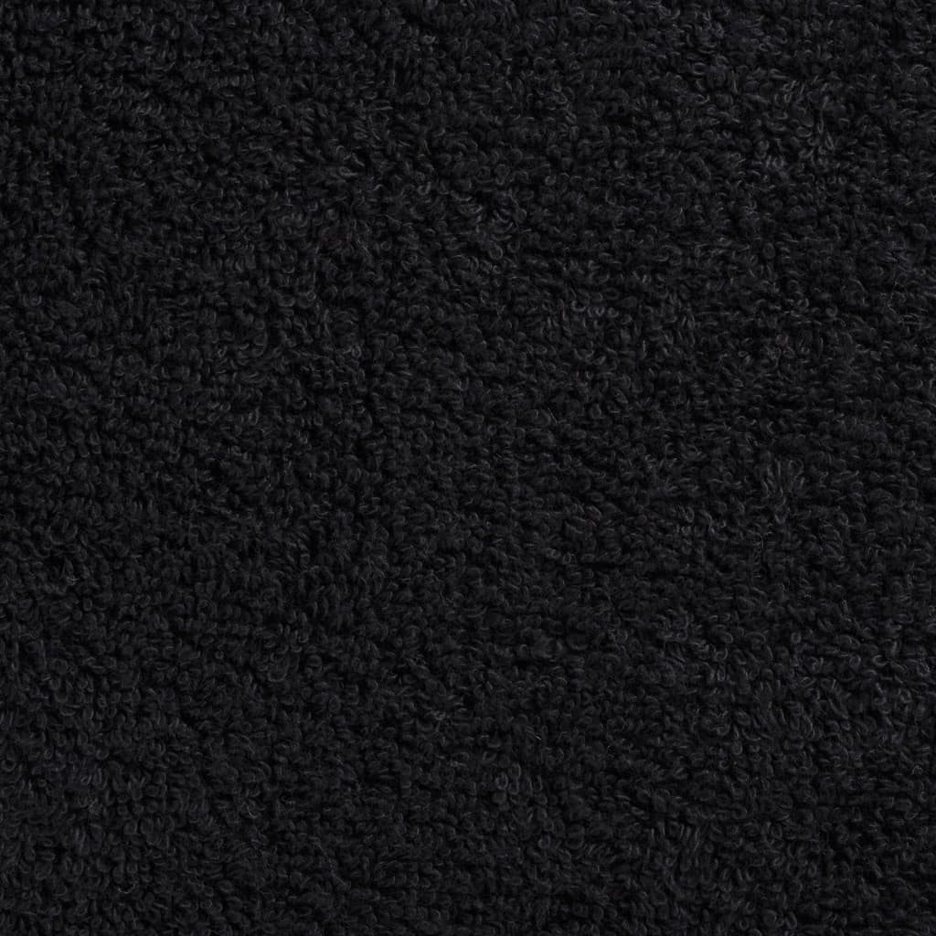 Vidaxl Ręczniki Premium Solund, 10 Szt., Czarne, 100X200 Cm, 600 G/Cm²