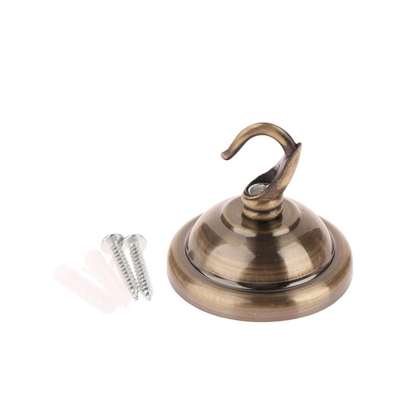 1 Set Ceiling Mount Pendant Lamp Base Black/White/Bronze/Gold/ 56Mm Diy Round Iron Hook Ceiling Plate Base