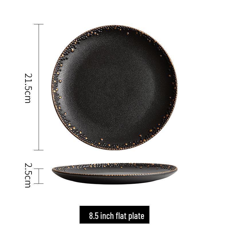 Japanese Ceramic Dinner Plate for Steak, Noodles, Salad, and Western Dishes