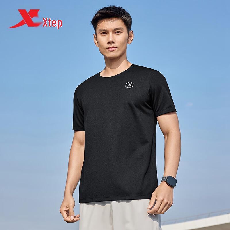 Xtep Men s Ice Silk Quick-Dry Short-Sleeve T-Shirt M