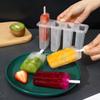 1-10PCS 4 Compartment Ice Cream Molds with Lid DIY Popsicle Maker Box Reusable Frozen Treat Mold for Kids Summer Kitchen Tool