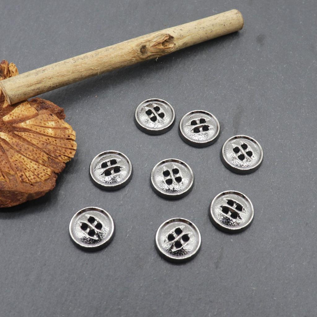 Gold Ripple Four-Eye Decorative Button for Clothing and Accessories