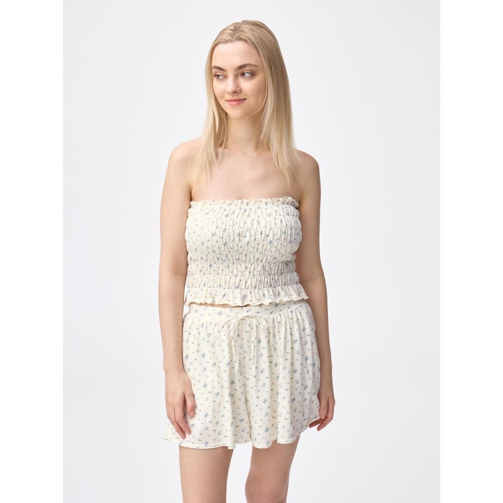 GU by Uniqlo Bra Feel Cropped Shirring Tube  Flower 