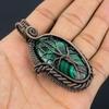 Malachite Pendant, 999 Copper Wire Wrapped  Pendant Jewelry. Gift For Women Handmade Pendant Gemstone Jewelry