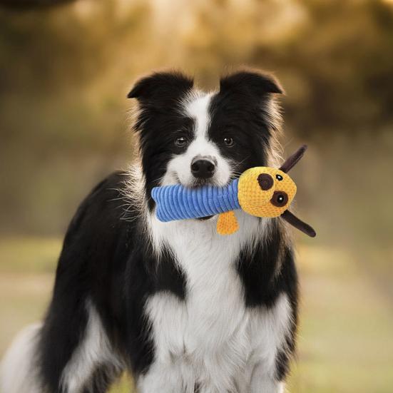 

Yousheng Interactive Dog Plush Toy with Rope Knot Teeth Cleaning Dog Dragonfly Design Stress Relieve Bite-Resistant Dog Toys