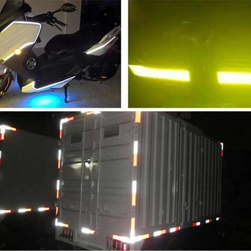 1Pc 3Meter Car Reflective Tape Auto Safety Warning Sticker Reflector Protective Tape Strip Film for Trucks Auto Motorcycle