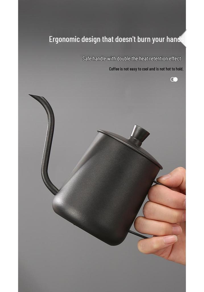 304 Stainless Steel Outdoor Pour-Over Coffee Pot with Long Spout