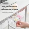 White SelfAdhesive Storage Drawer Box Makeup Pencil Tray Desk Hidden Under Desk Stand Self-adhesive Under-drawer Storage Box