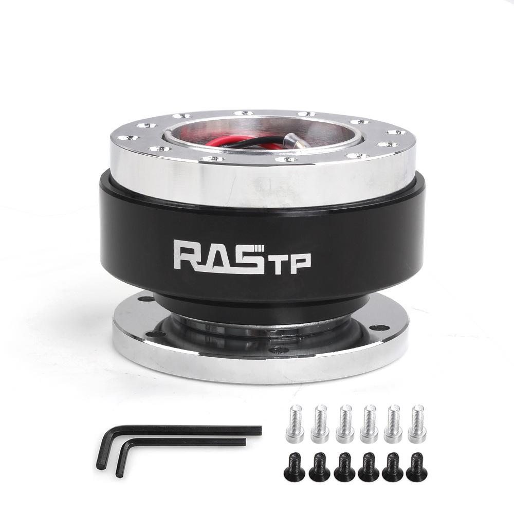 Steel Ball Lock Steering Wheel Quick Release Hub 70mm M8 PCD for Racing Simulator black