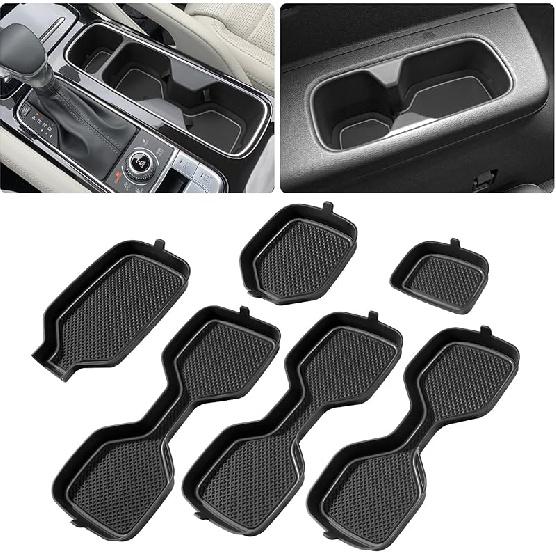 Cup Holder Coaster For Kia Telluride Accessories     2024 2025 Silicone Cup Holder Ert Mat Non-Slip Center Console Pad Car Interior Accessories