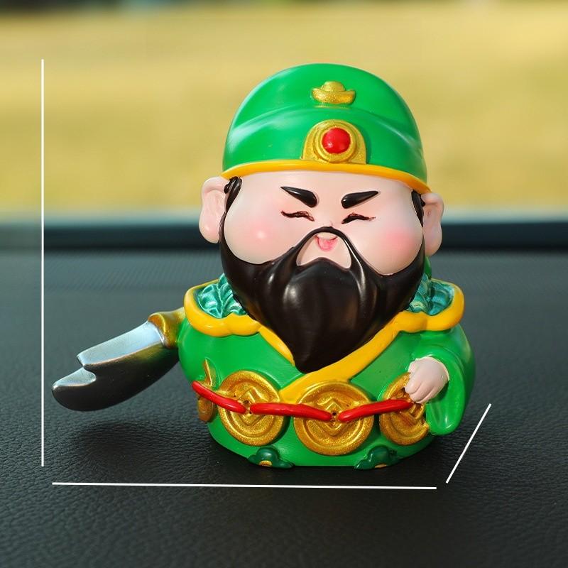 Traditionelle Fünf Gott des Reichtums Auto Dekoration Harz Kleine Figur Haus Büro Ornament