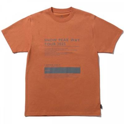 Snow Peak Spw Tour 2025 T ShirT Men S cuT And Sewn Orange Xl Size TS 25Su10205054