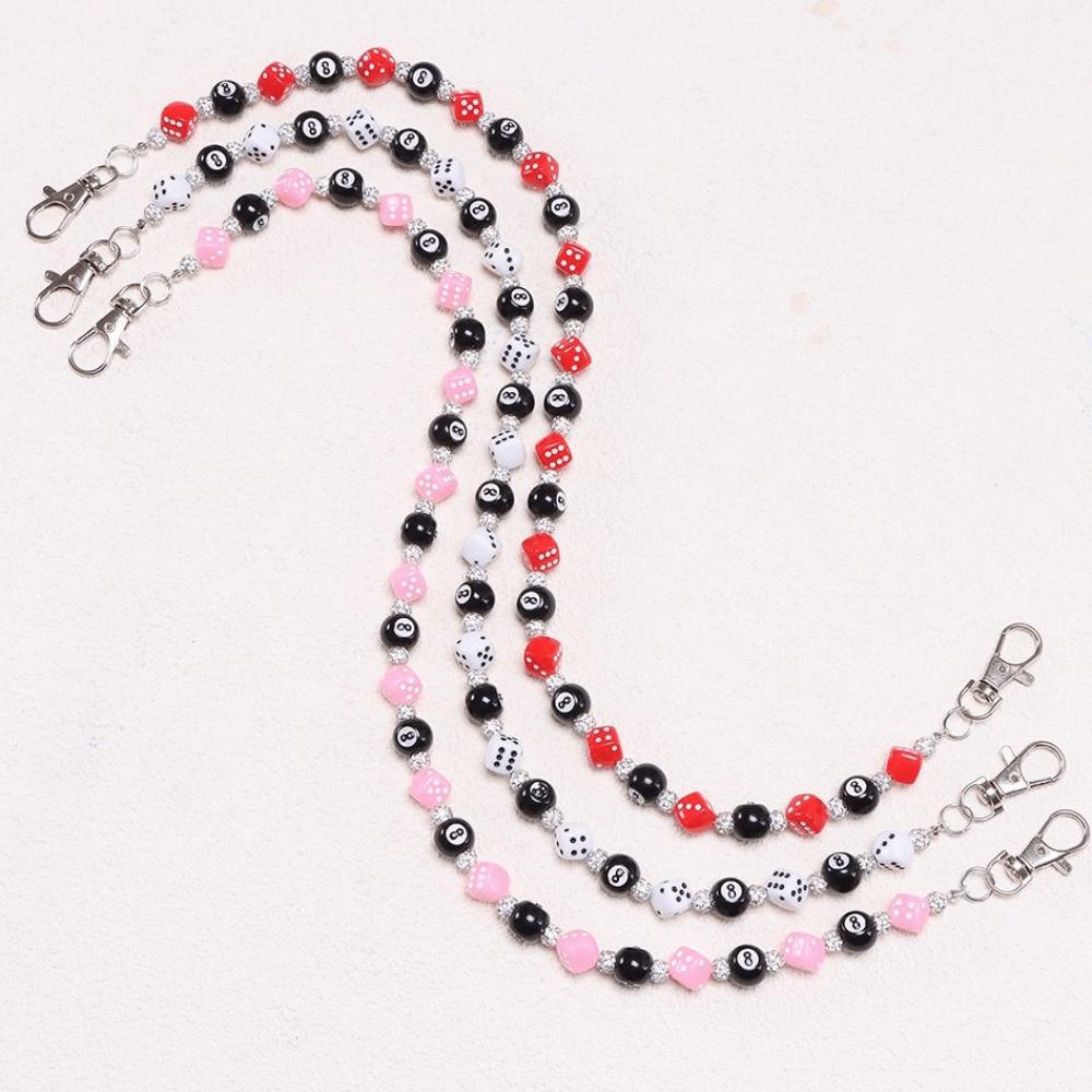 Billiard Ball Metal Pants Chain Zinc Zinc Zinc Alloy Punk Belt Chain Fashion Colorful Dice Waist Chain  Male
