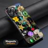 Minimalist pixel fashion mc monster Phone Case For iPhone 16 15 14 13 12 11 Plus Pro Max  High-end Luxury Magsafe Sheepskin
