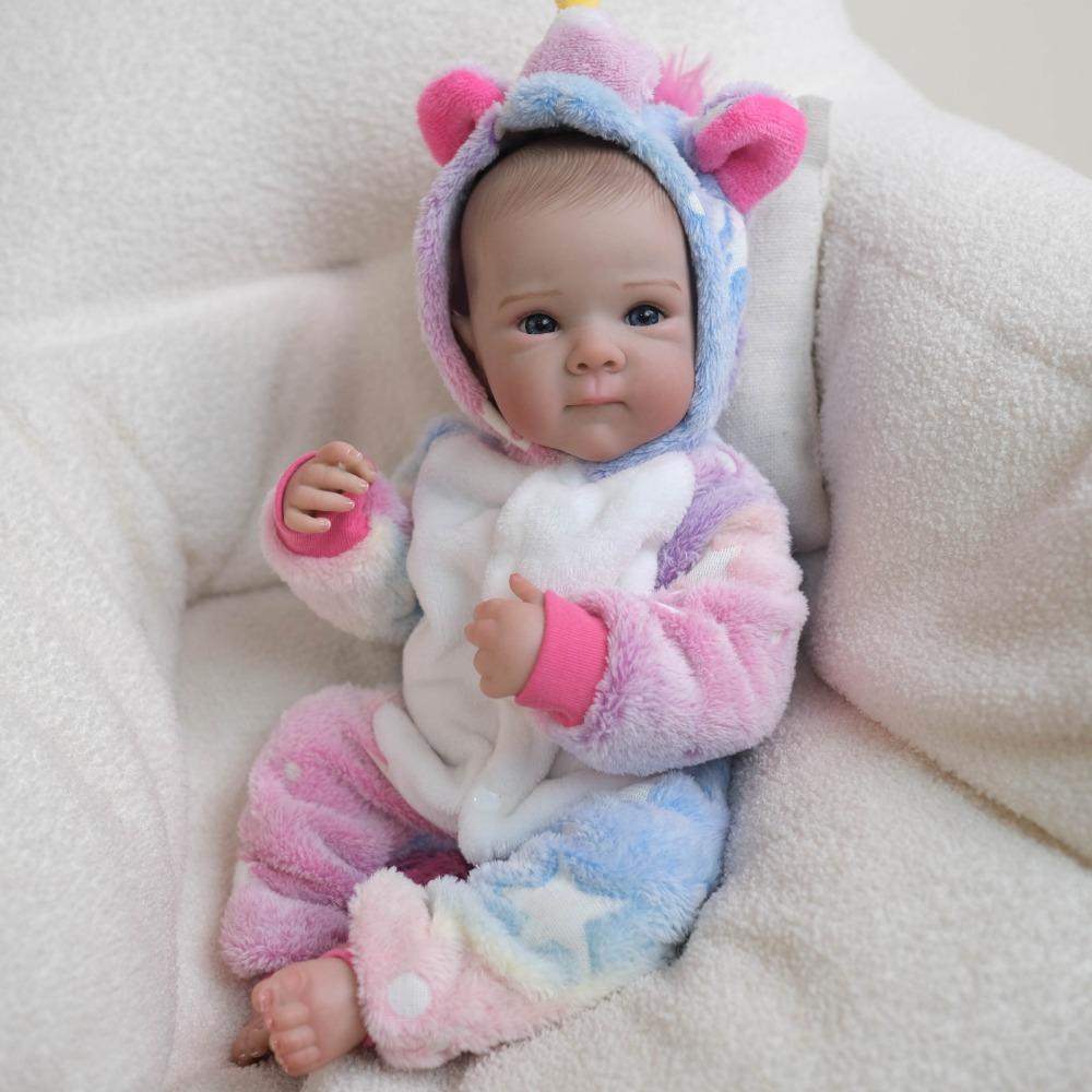Original Brand 48cm Reborn Dolls Bettie Full Silicone Body Newborn Dolls with Exquisite 3D Painting Visible Venous Blood Simulation Doll Kid Xmas Gift