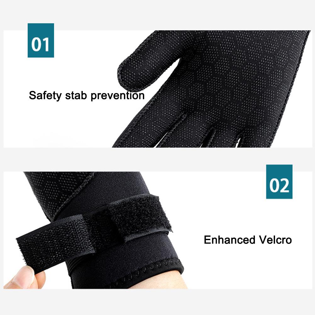 3mm Neoprene Diving Gloves Scuba Snorkeling Spearfishing Swimming Kayaking Gloves Lightweight Elastic Water Sports Equipment