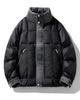 LEE Collaboration Men's Winter Denim Patchwork Down Jacket, 90% Down.
