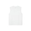 MLB Base Logo Tank Tops Unisex Ecru Crew Neck Moderate Straight Fit 3ATKB0243-50WHS