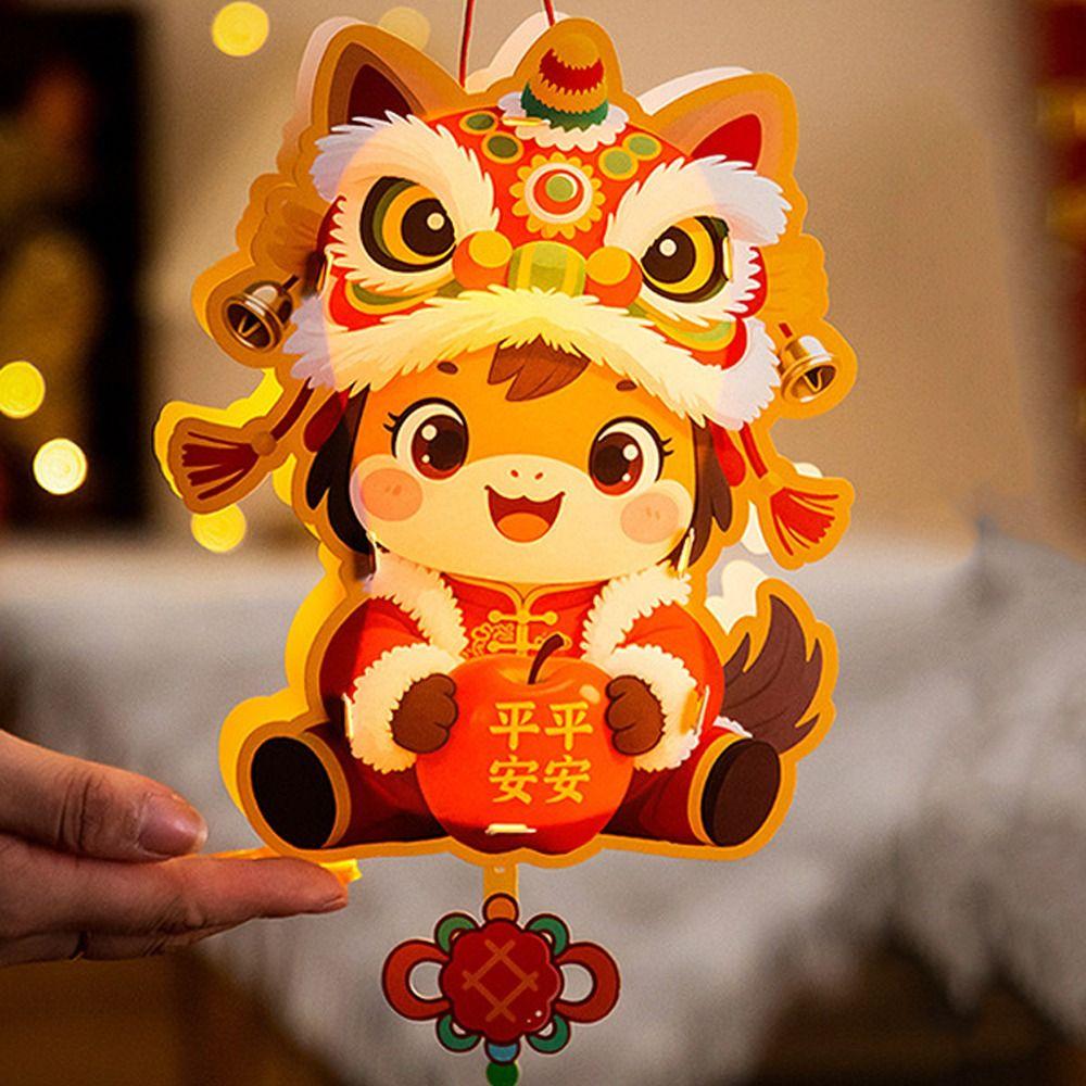 Traditional 2026 Horse Year Lantern Cartoon Handheld Luminous Lantern  Children Activity