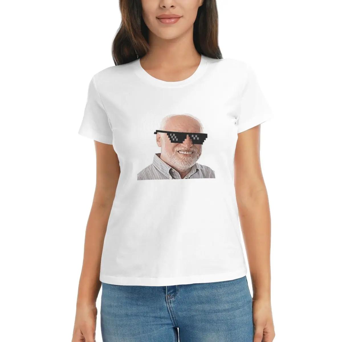 Women TShirt Hide The Pain Harold Meme Summer Short Sleeve Tees ONeck Cotton T Shirts Clothes Tops Streetwear S