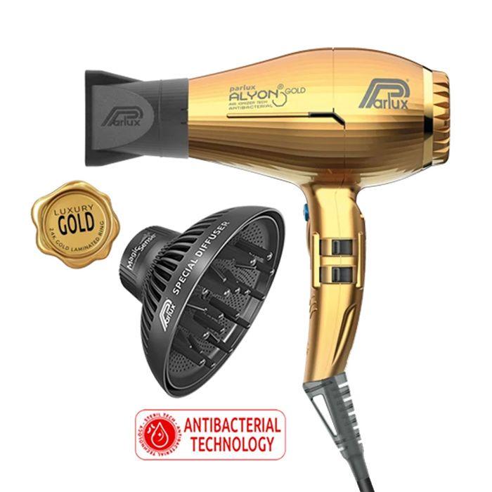 Sèche-cheveux - Parlux - Alyon Gold Edition - 2200W - Diffuseur Inclus - Ioniseur D'air