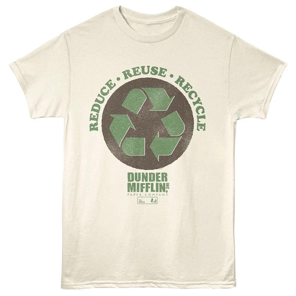 The Office TV Show Dunder Mifflin Reduce Reuse Recycle Sign Men s T shirt 2XL
