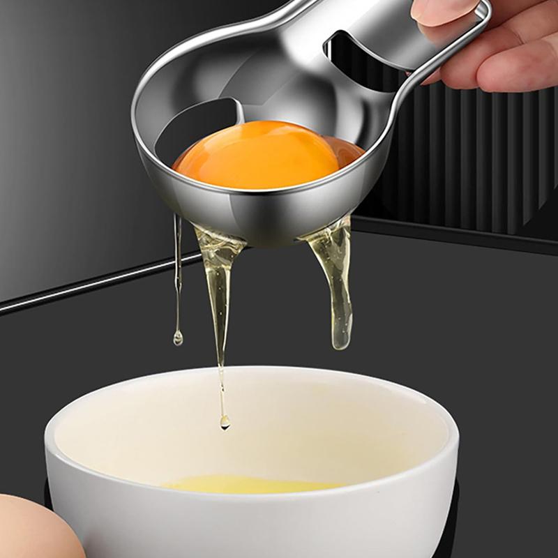 Egg White Separator Stainless Steel Tools Eggs Yolk Filter Gadgets Kitchen Accessories Separating Funnel Spoon Divider Utensils