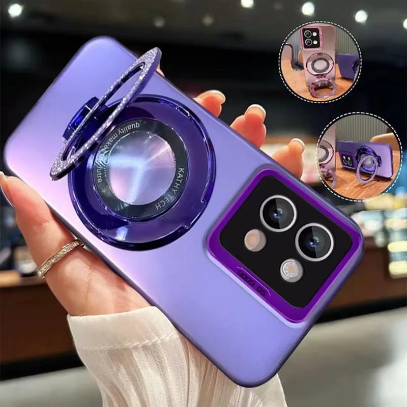 Matte Holder CD Ring Phone Case For Infinix ITEL S23 A48 A05S A60 S16 S17 Vision 3 1 Pro Plus Itel P55 P38 P36 Lite Cover Capa