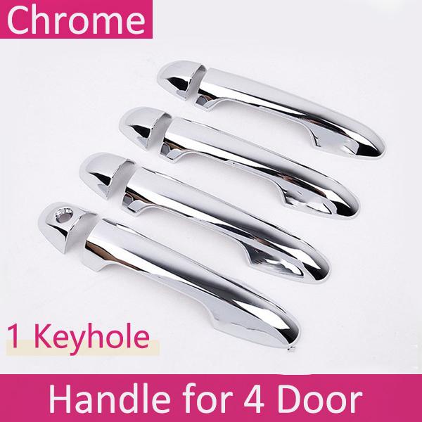 

Luxuriou Chrome Door Handle Cover for Toyota RAV4 RAV 4 Mk2 II XA40 2013~2018 Car External Protective Style Accessories Sticker 4Handle 1 Keyhole