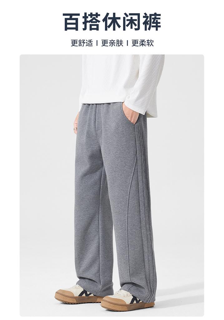 American trendy brand heavy sweatpants men's autumn and winter new men's loose straight casual pants wholesale