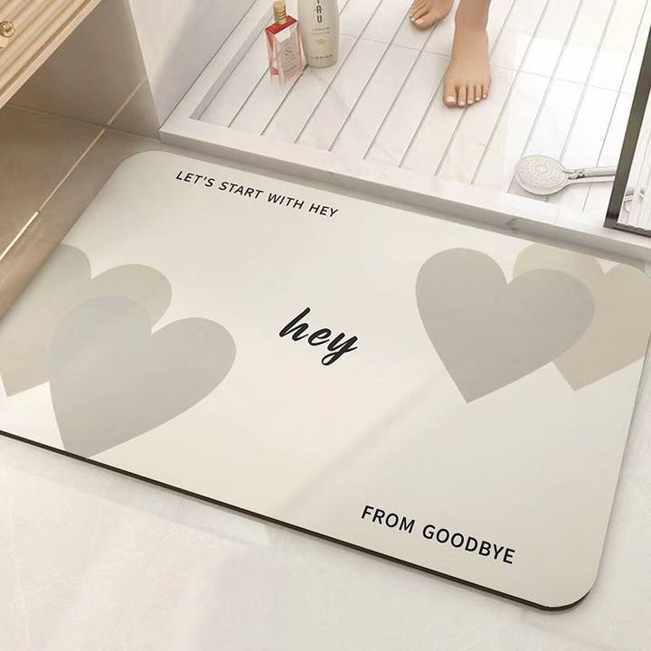 

Простой нескользящий коврик для пола у двери ванной в стиле инс, коврик для ног из диатомовой грязи, быстросохнущий коврик для ног с водопоглощением для ванной, противокапельный коврик для ног 40X60cm 15.7X23.6in