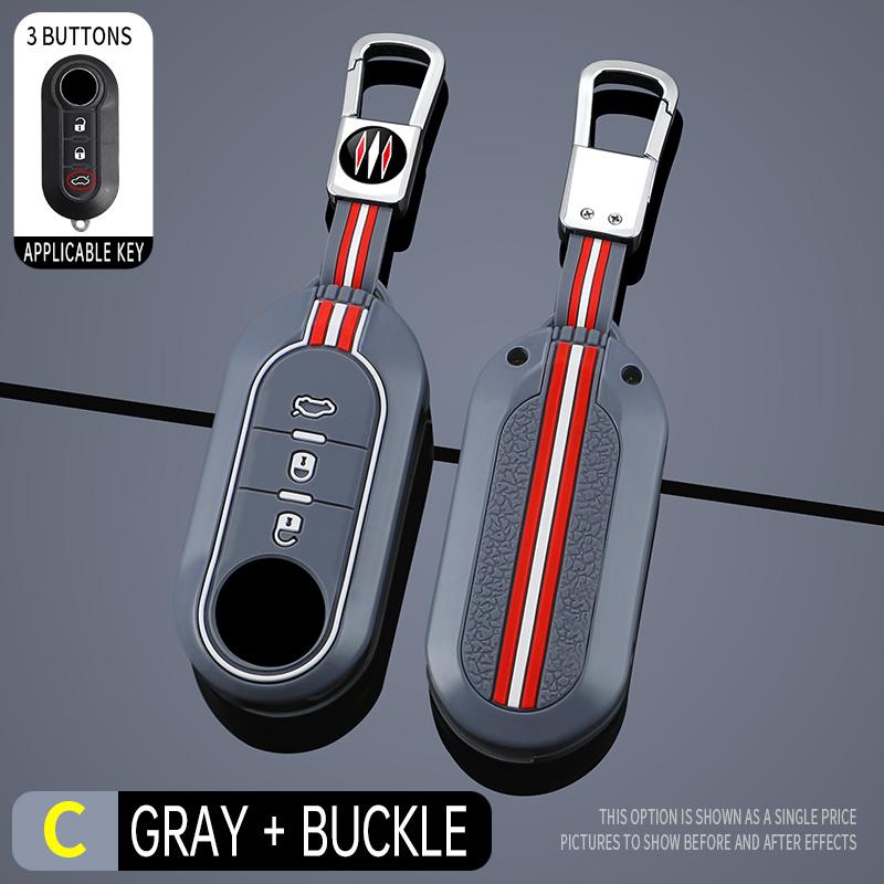 Zinc Alloy Car Key Bag Protect Shell Fob For Fiat 500 Ducato Panda 500L Punto Lancia Musa For Citroen Jumper For Peugeot Boxer